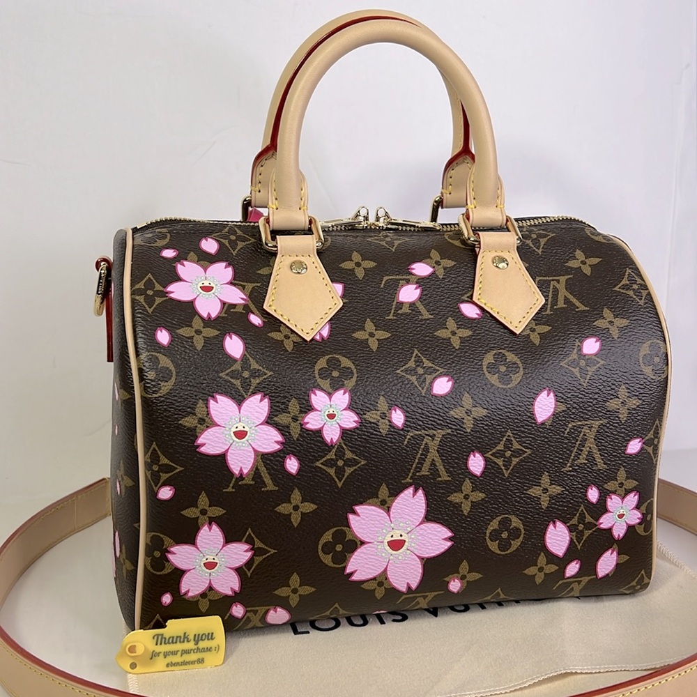 Louis Vuitton Takashi Murakami LV X TM Cherry Blossom Speedy Bandouliere 25 - Picture 12 of 13